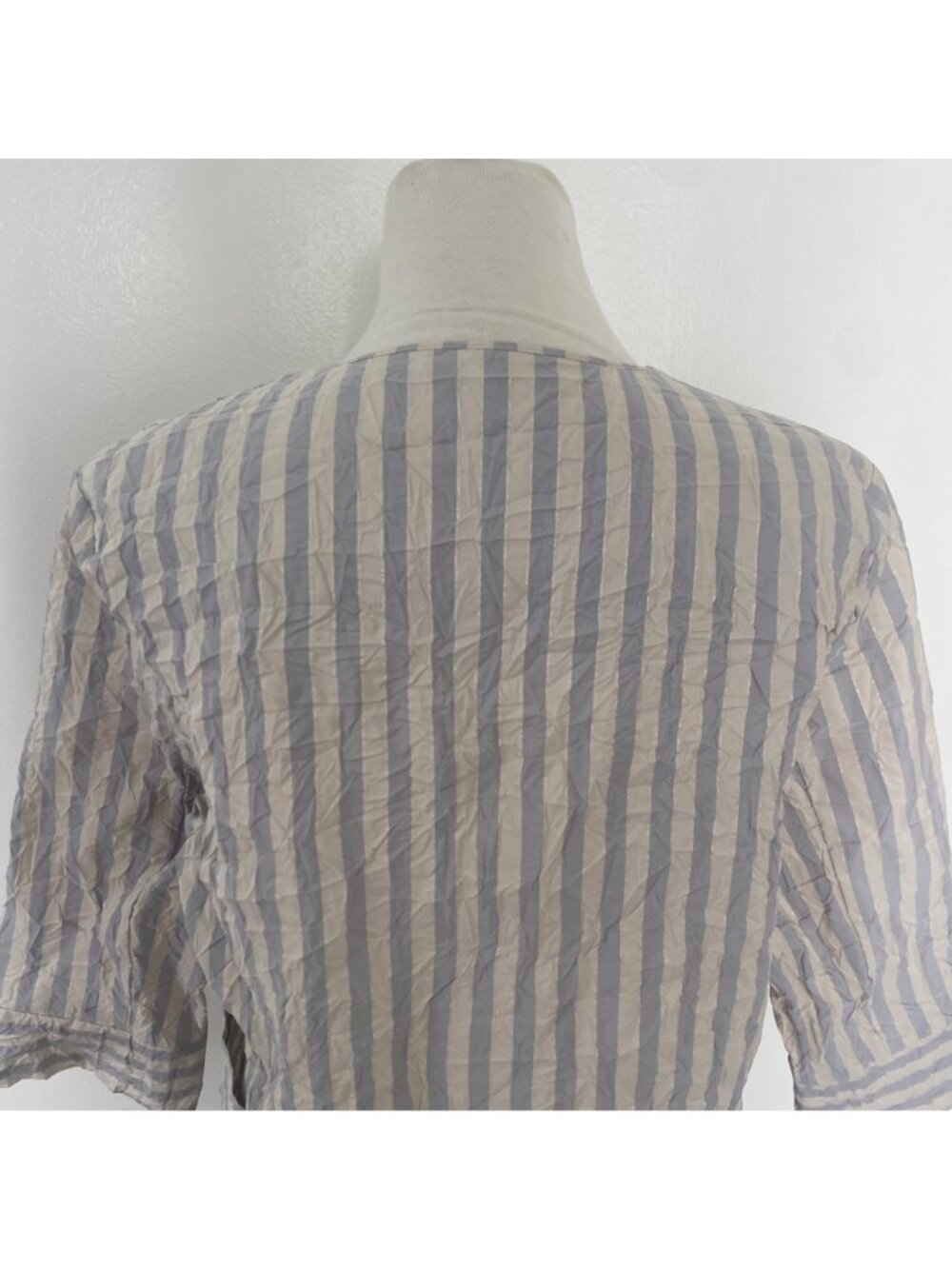 Kozan Crinkle Striped Zipper Top / Blazer - Picture 11 of 12